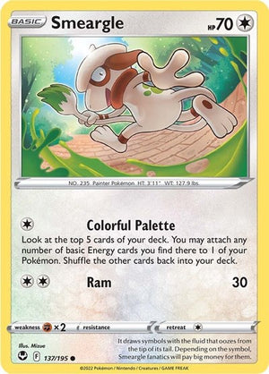Pokemon TCG - SWSH12: Silver Tempest - Smeargle - 137/195