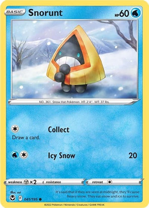 Pokemon TCG - SWSH12: Silver Tempest - Snorunt - 041/195