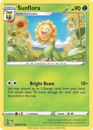 Pokemon TCG - SWSH12: Silver Tempest - Sunflora - 006/195