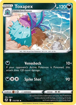 Pokemon TCG - SWSH12: Silver Tempest - Toxapex - 115/195