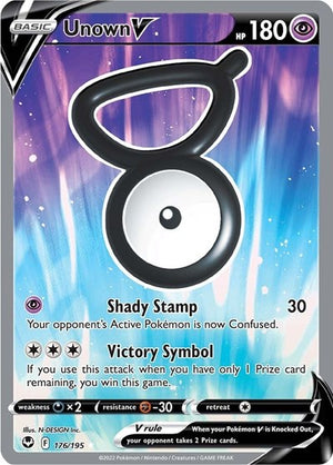Pokemon TCG - SWSH12: Silver Tempest - Unown V - 176/195 - Holofoil