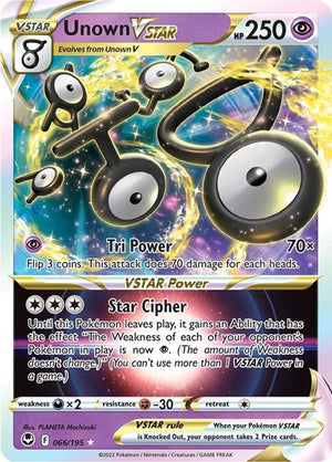 Pokemon TCG - SWSH12: Silver Tempest - Unown VSTAR - 066/195 - Holofoil