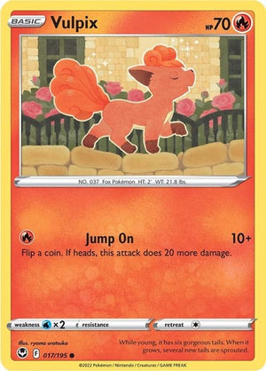 Pokemon TCG - SWSH12: Silver Tempest - Vulpix - 017/195