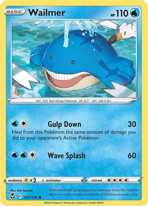 Pokemon TCG - SWSH12: Silver Tempest - Wailmer - 037/195