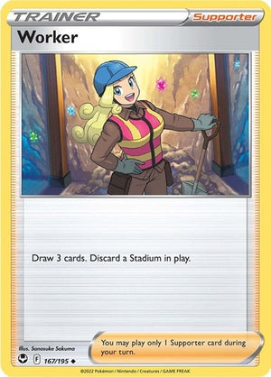 Pokemon TCG - SWSH12: Silver Tempest - Worker - 167/195