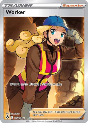 Pokemon TCG - SWSH12: Silver Tempest - Worker - 195/195 - Holofoil