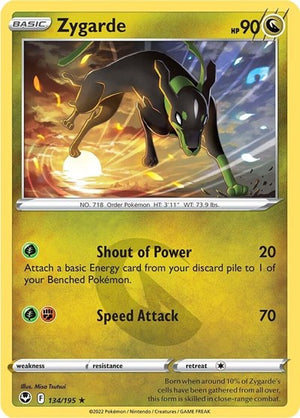 Pokemon TCG - SWSH12: Silver Tempest - Zygarde - 134/195 - Reverse Holofoil