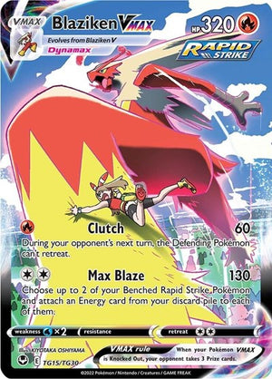 Pokemon TCG - SWSH12: Silver Tempest Trainer Gallery - Blaziken VMAX - TG15/TG30 - Holofoil