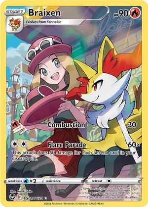 Pokemon TCG - SWSH12: Silver Tempest Trainer Gallery - Braixen - TG01/TG30 - Holofoil