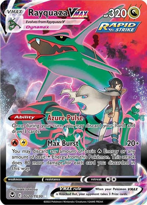 Pokemon TCG - SWSH12: Silver Tempest Trainer Gallery - Rayquaza VMAX - TG20/TG30 - Holofoil
