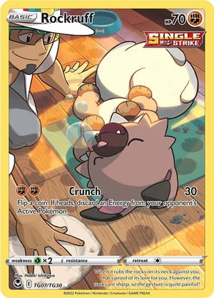 Pokemon TCG - SWSH12: Silver Tempest Trainer Gallery - Rockruff - TG07/TG30 - Holofoil