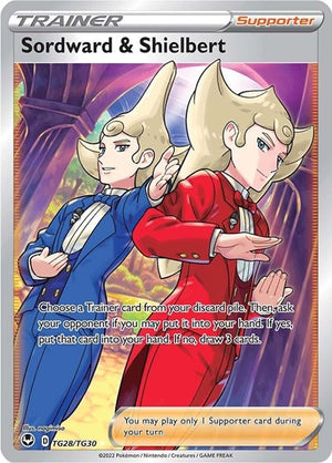 Pokemon TCG - SWSH12: Silver Tempest Trainer Gallery - Sordward & Shielbert - TG28/TG30 - Holofoil