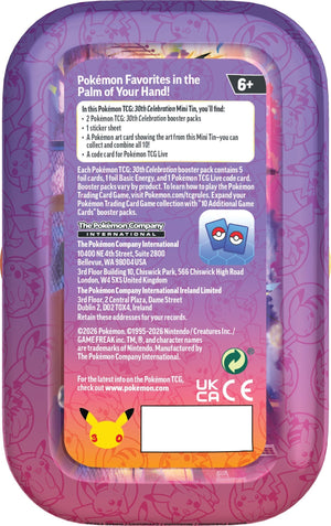 Pokemon TCG - 30th Celebration - Mini Tin - Pikachu (Night)