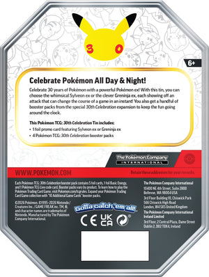 Pokemon TCG - 30th Celebration - Tin - Greninja ex