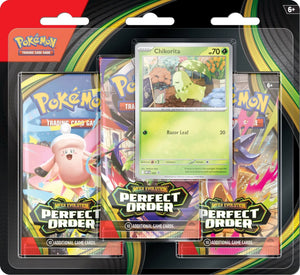 Pokemon TCG - Perfect Order - Triple Blister - Chikorita