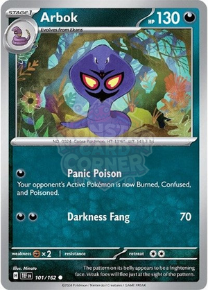 Pokemon TCG - SV05: Temporal Forces - Arbok - 101/162 - Reverse Holofoil