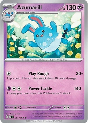 Pokemon TCG - SV05: Temporal Forces - Azumarill - 065/162