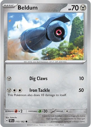 Pokemon TCG - SV05: Temporal Forces - Beldum - 113/162 - Reverse Holofoil
