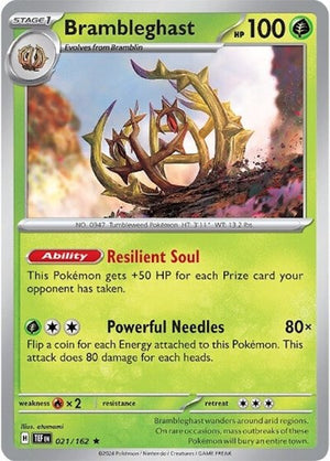 Pokemon TCG - SV05: Temporal Forces - Brambleghast - 021/162 - Reverse Holofoil