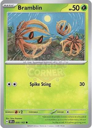 Pokemon TCG - SV05: Temporal Forces - Bramblin - 020/162 - Reverse Holofoil