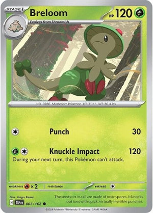 Pokemon TCG - SV05: Temporal Forces - Breloom - 007/162