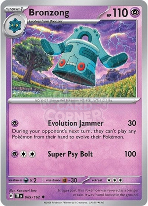 Pokemon TCG - SV05: Temporal Forces - Bronzong - 069/162 - Reverse Holofoil