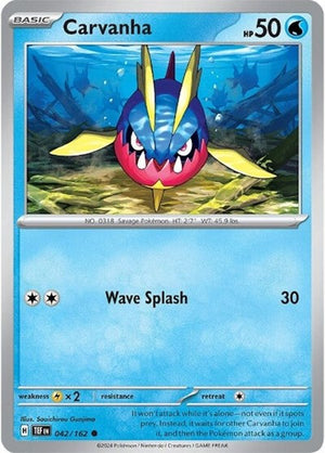 Pokemon TCG - SV05: Temporal Forces - Carvanha - 042/162 - Reverse Holofoil