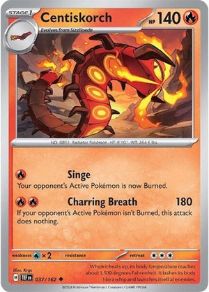 Pokemon TCG - SV05: Temporal Forces - Centiskorch - 037/162