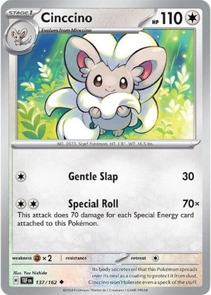 Pokemon TCG - SV05: Temporal Forces - Cinccino - 137/162