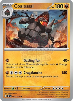 Pokemon TCG - SV05: Temporal Forces - Coalossal - 095/162 - Reverse Holofoil