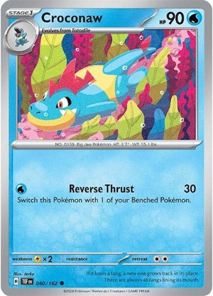 Pokemon TCG - SV05: Temporal Forces - Croconaw - 040/162 - Reverse Holofoil