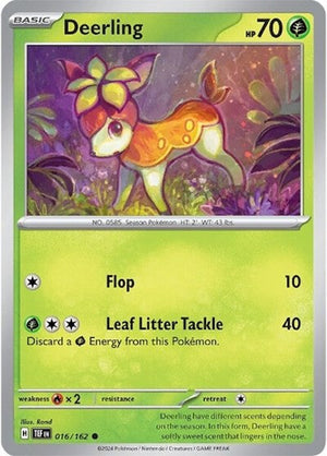 Pokemon TCG - SV05: Temporal Forces - Deerling - 016/162 - Reverse Holofoil