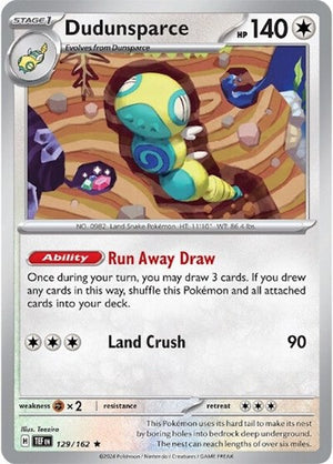 Pokemon TCG - SV05: Temporal Forces - Dudunsparce - 129/162 - Holofoil