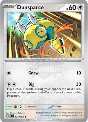 Pokemon TCG - SV05: Temporal Forces - Dunsparce - 128/162 - Reverse Holofoil