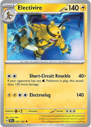 Pokemon TCG - SV05: Temporal Forces - Electivire - 054/162 - Reverse Holofoil
