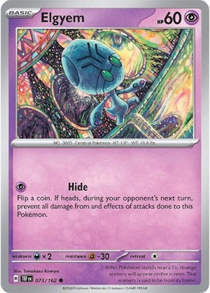Pokemon TCG - SV05: Temporal Forces - Elgyem - 073/162 - Reverse Holofoil