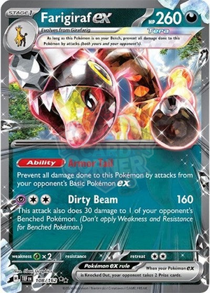 Pokemon TCG - SV05: Temporal Forces - Farigiraf ex - 108/162 - Holofoil