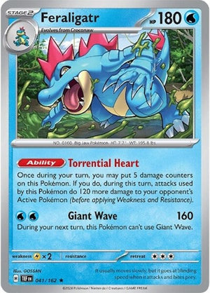Pokemon TCG - SV05: Temporal Forces - Feraligatr - 041/162 - Reverse Holofoil