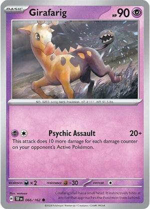 Pokemon TCG - SV05: Temporal Forces - Girafarig - 066/162 - Reverse Holofoil