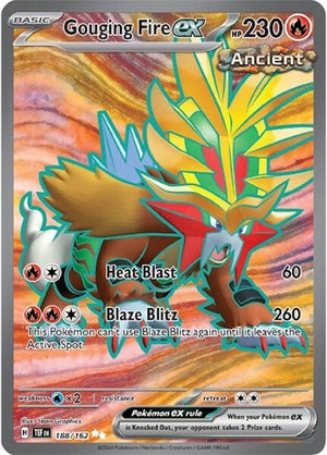 Pokemon TCG - SV05: Temporal Forces - Gouging Fire ex - 188/162 - Holofoil