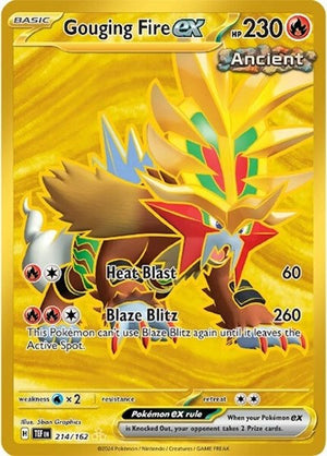 Pokemon TCG - SV05: Temporal Forces - Gouging Fire ex - 214/162 - Holofoil