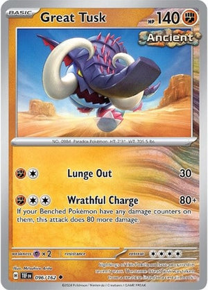 Pokemon TCG - SV05: Temporal Forces - Great Tusk - 096/162 - Reverse Holofoil
