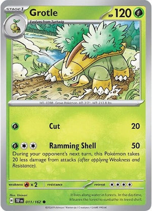 Pokemon TCG - SV05: Temporal Forces - Grotle - 011/162 - Reverse Holofoil