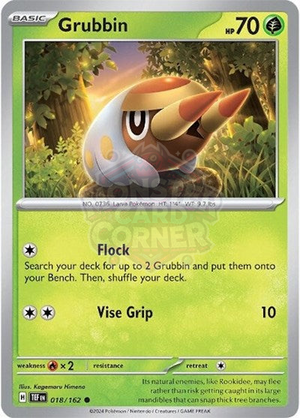 Pokemon TCG - SV05: Temporal Forces - Grubbin - 018/162