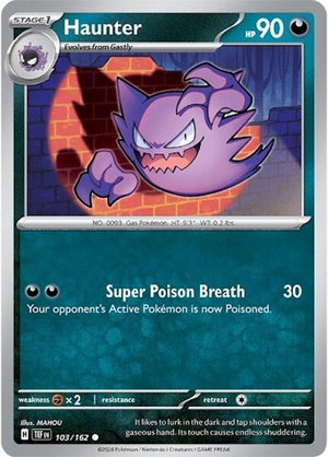 Pokemon TCG - SV05: Temporal Forces - Haunter - 103/162