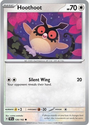 Pokemon TCG - SV05: Temporal Forces - Hoothoot - 126/162