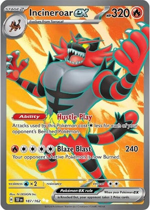 Pokemon TCG - SV05: Temporal Forces - Incineroar ex - 187/162 - Holofoil