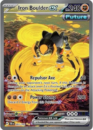 Pokemon TCG - SV05: Temporal Forces - Iron Boulder ex - 207/162 - Holofoil