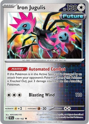 Pokemon TCG - SV05: Temporal Forces - Iron Jugulis - 139/162 - Reverse Holofoil