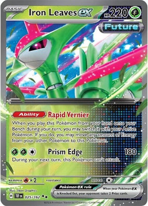 Pokemon TCG - SV05: Temporal Forces - Iron Leaves ex - 025/162 - Holofoil
